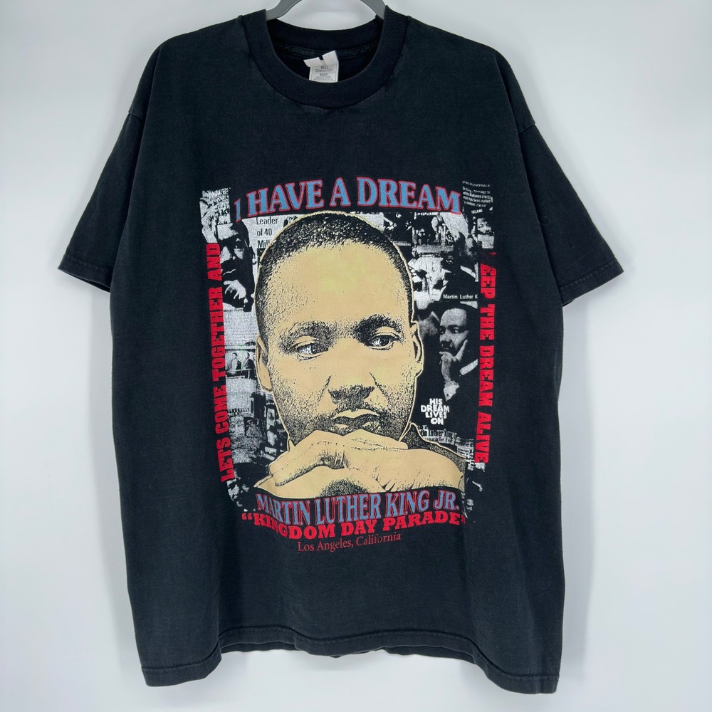 Vintage 90s Martin Luther King Jr MLK Parade Shirt Fruit the Loom XXL Rap Tee